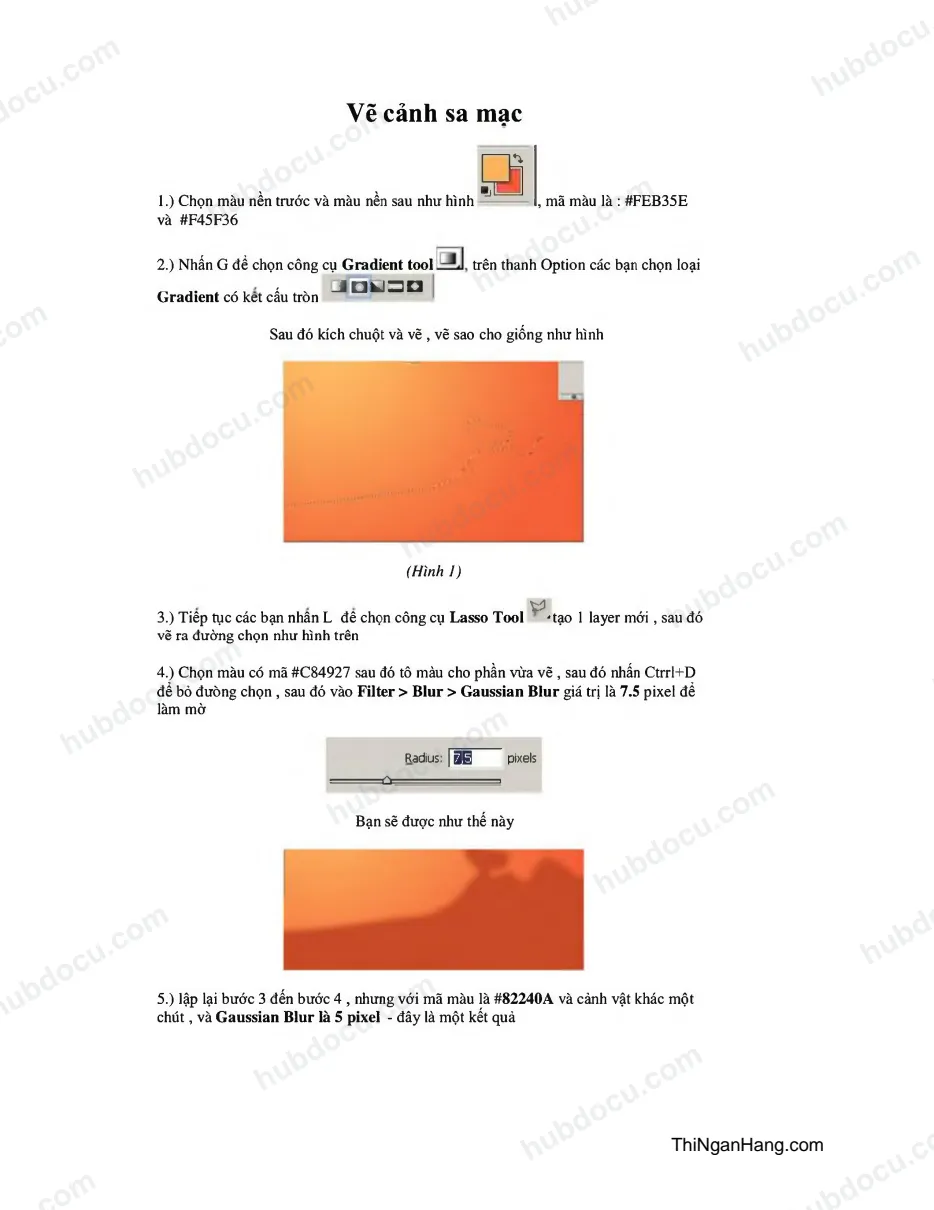 Vẽ cảnh sa mạc trong photoshop