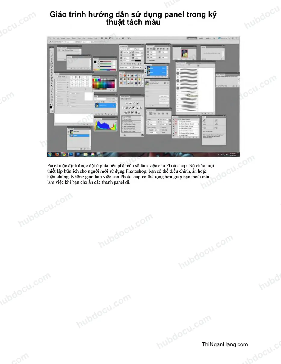Giáo trình hướng dẫn sử dụng panel trong kỹ thuật tách màu