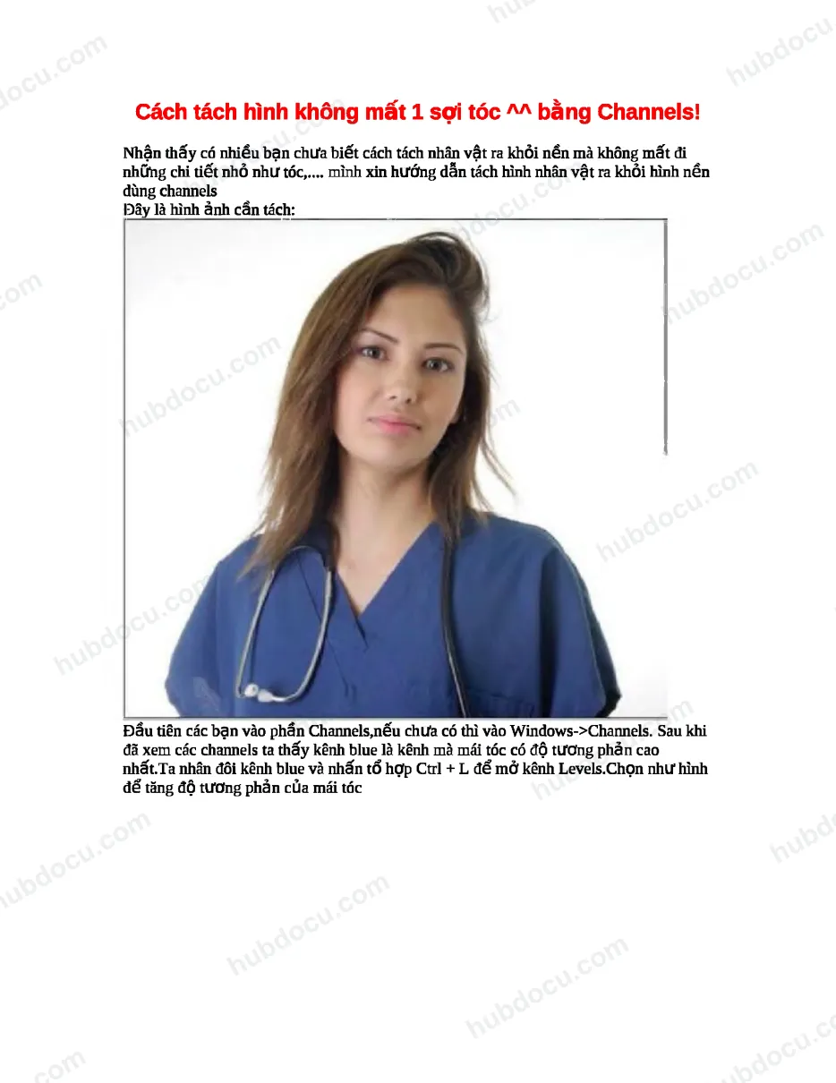 Cách tách hình không mất 1 sợi tóc