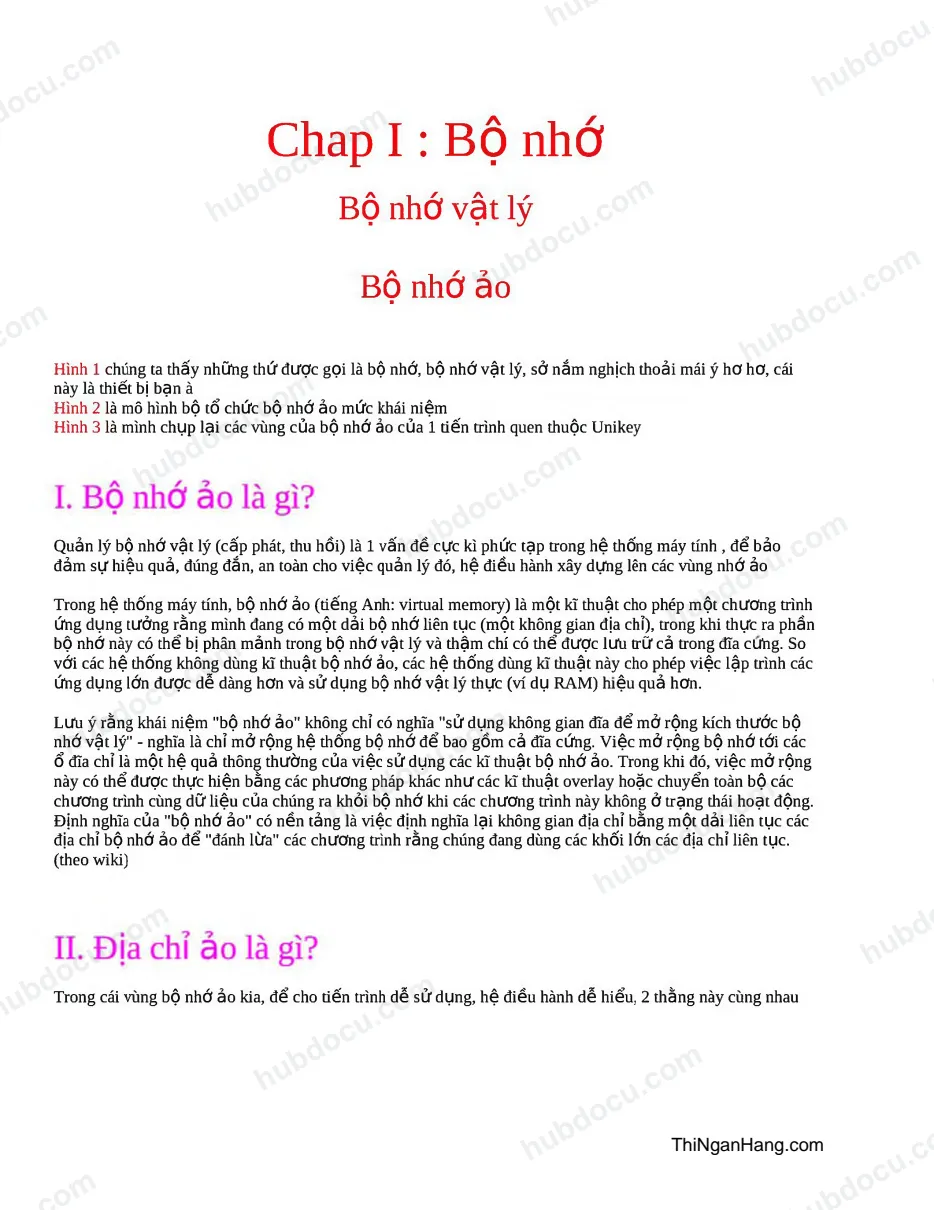 Bộ nhớ vật lý