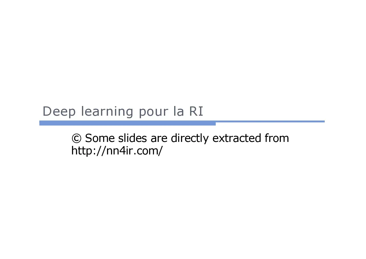 Deep Learning RI - Phương pháp học sâu cho truy vấn thông tin