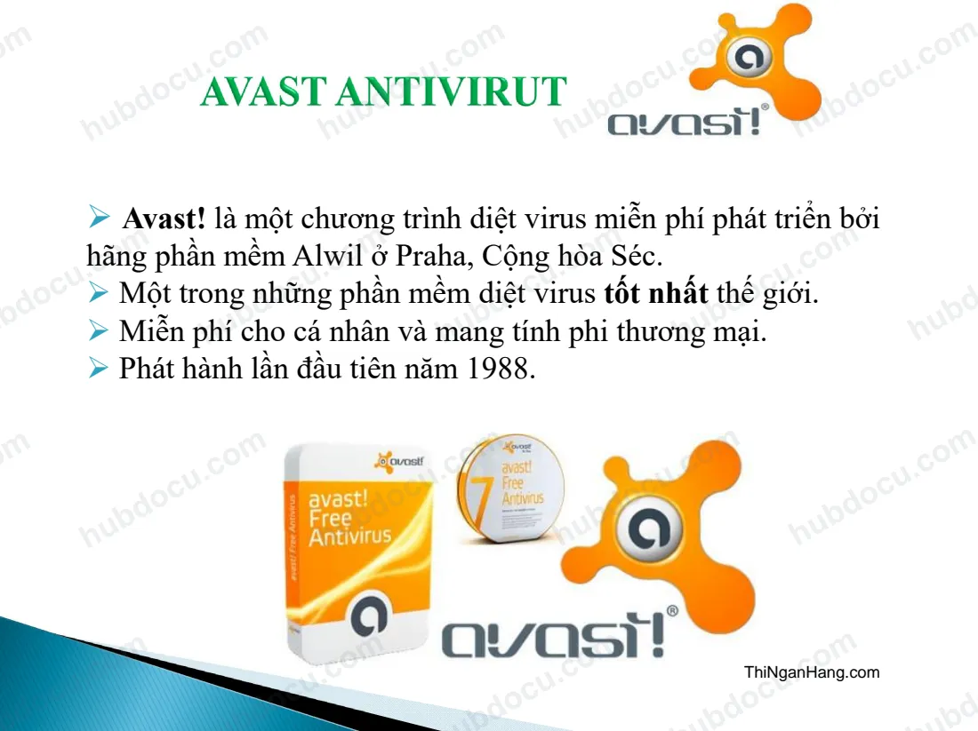 Slide thuyết trình về Avast Antivirus
