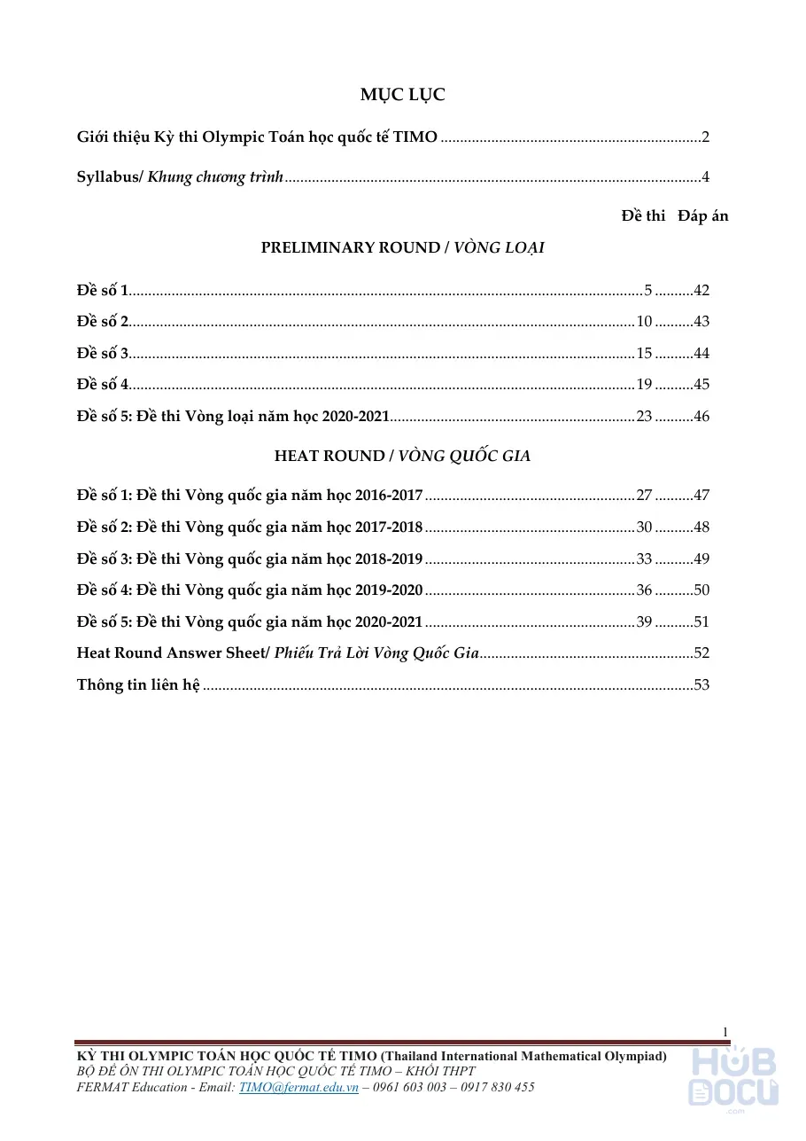 Toán TIMO Khối THPT - 2025 2026