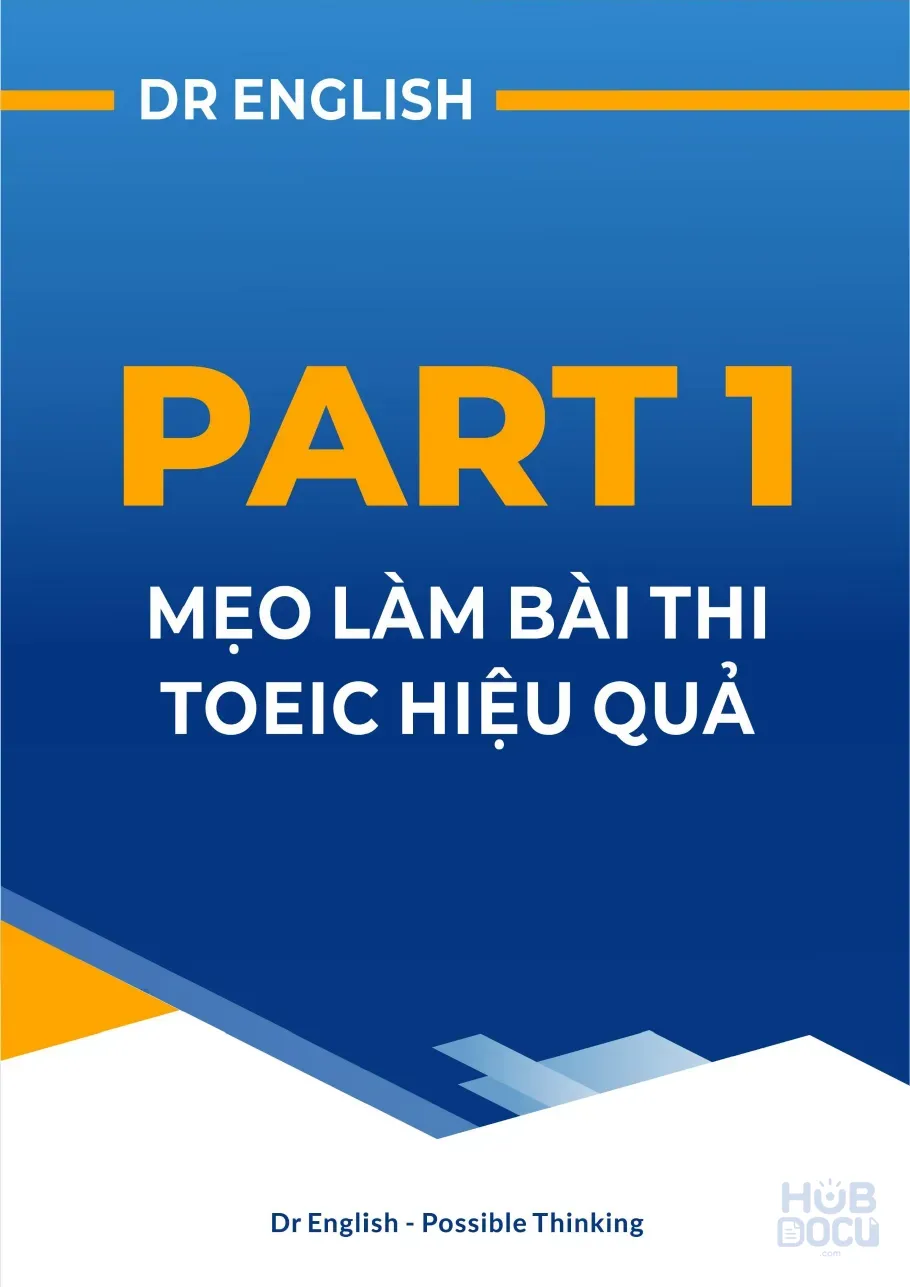 TOEIC Part1 Tips and Tricks