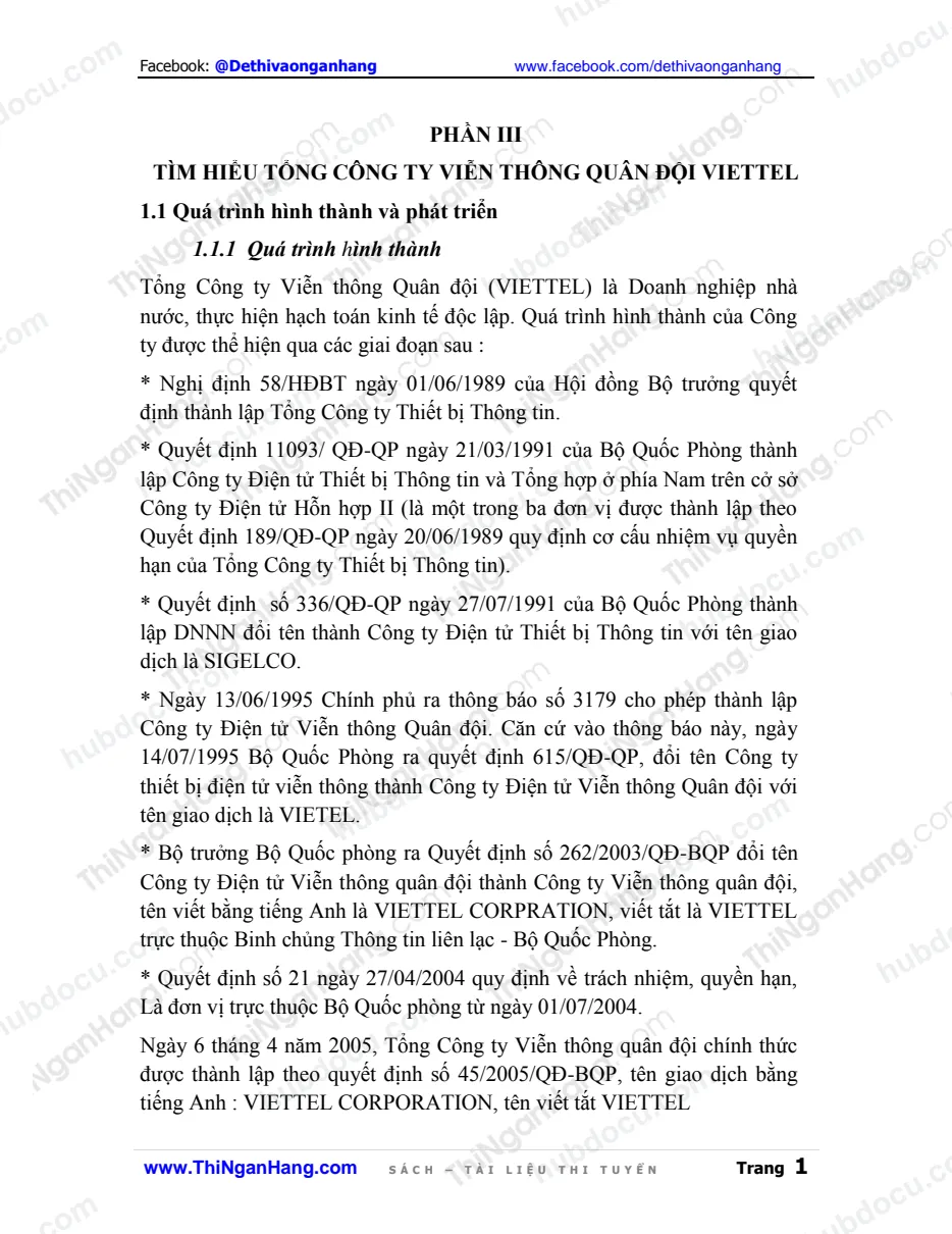 Giới thiệu về Tập đoàn Viettel