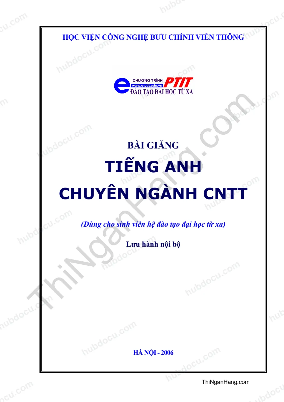 Tiếng Anh chuyên ngành Công nghệ thông tin