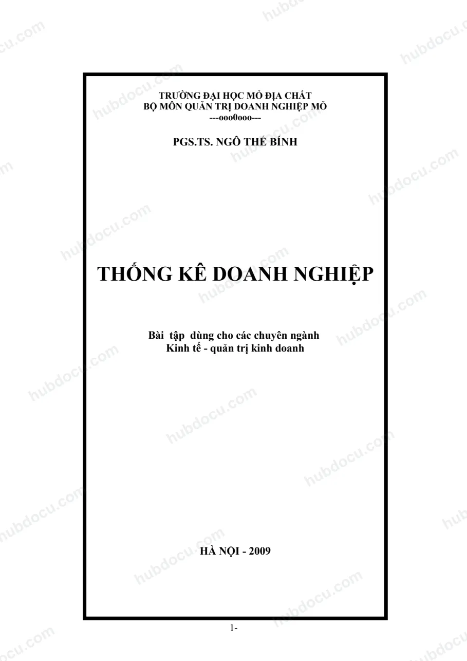 Bài Tập Thống Kê Doanh Nghiệp
