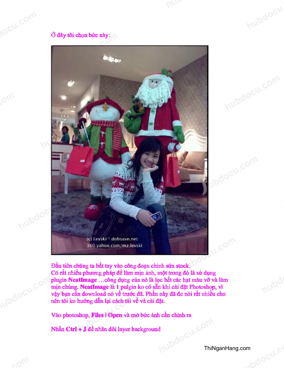 Chỉnh sửa photoshop blend màu noel