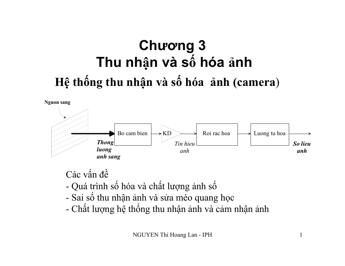 Thu nhận và số hóa ảnh (Chương 3) - Nguyễn Thị Hoàng Lan