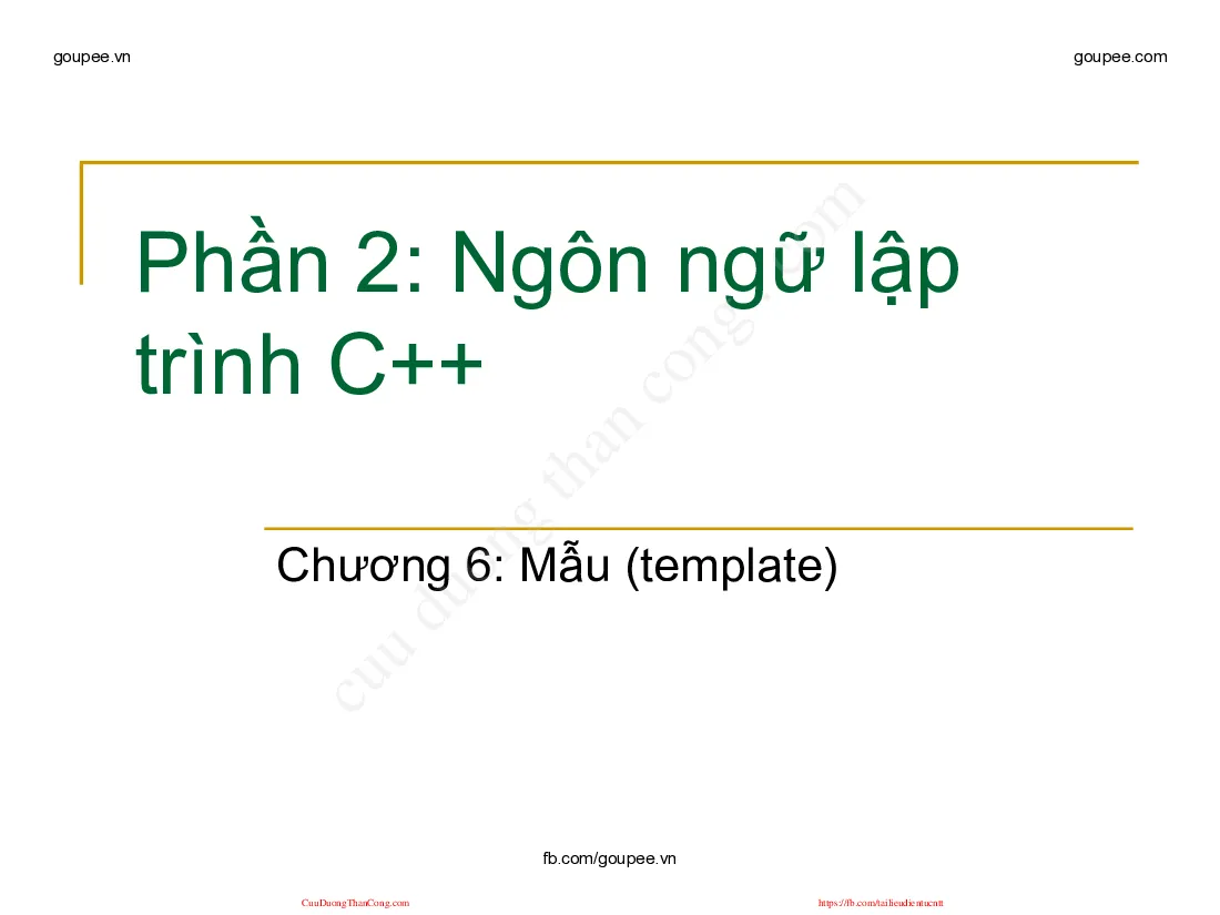 Ngôn ngữ lập trình - Chương 6 (HUST)