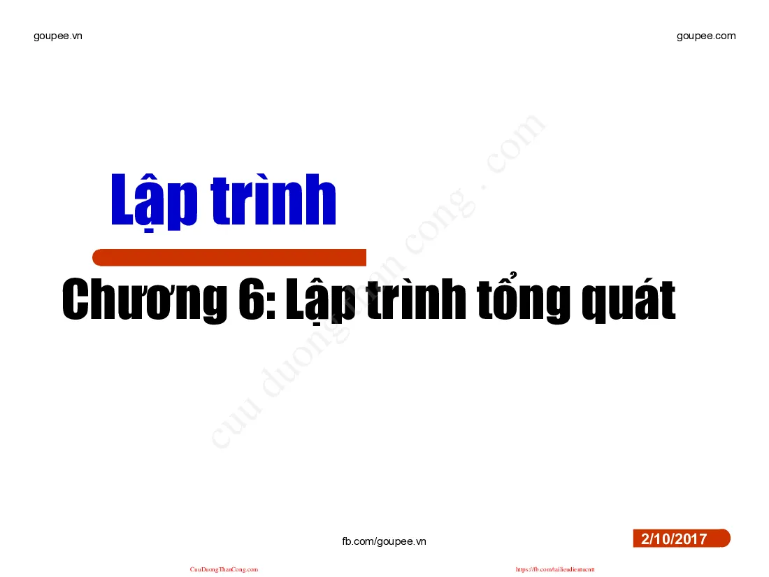 Ngôn ngữ lập trình - Chapter 6 (HUST) Thầy Vũ Song Tùng