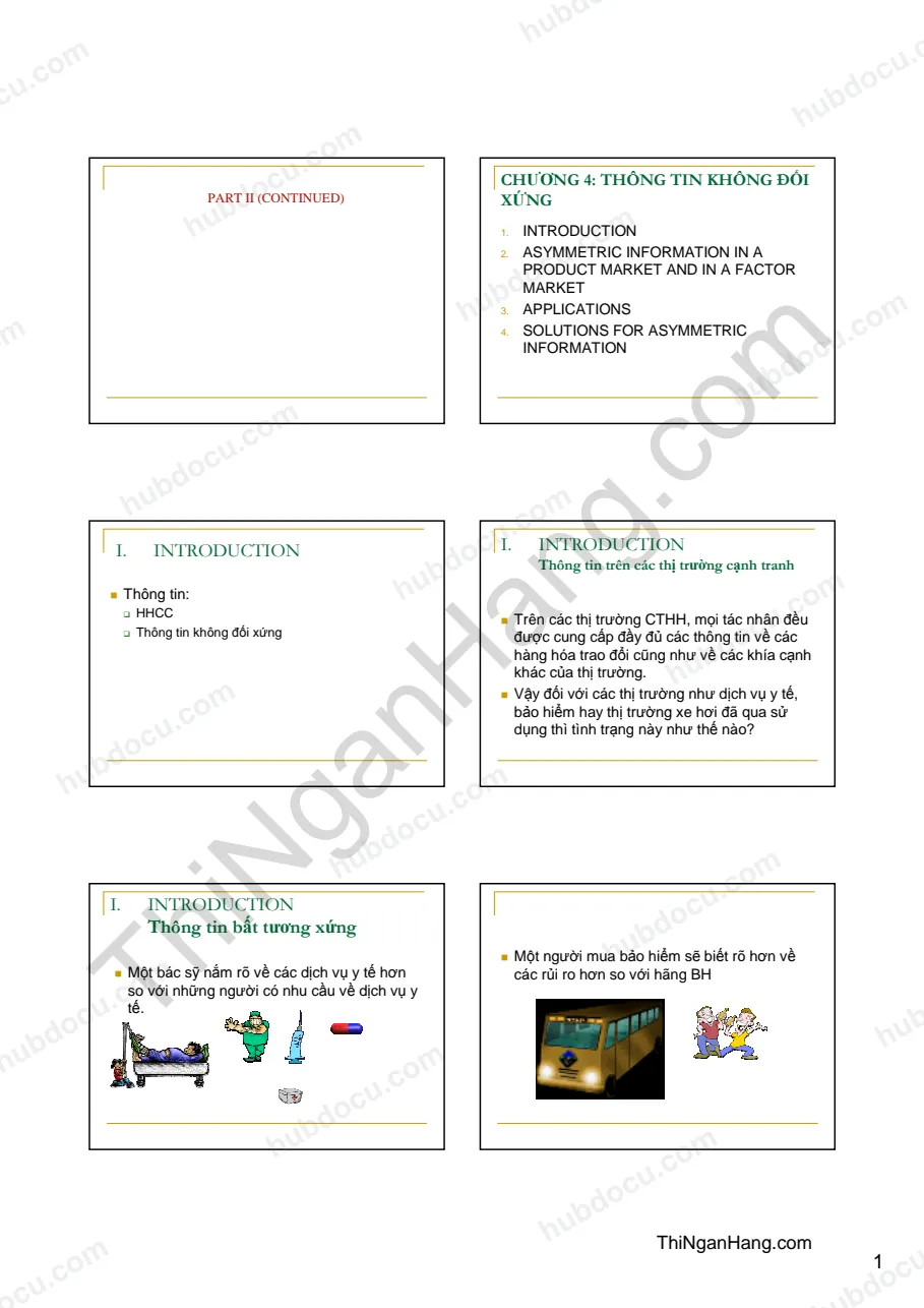 Slide Kinh tế công cộng: Thông tin không đối xứng