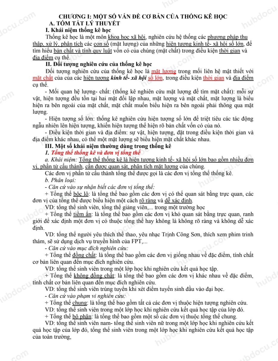 Bài giảng Text - Nguyên lý thống kê