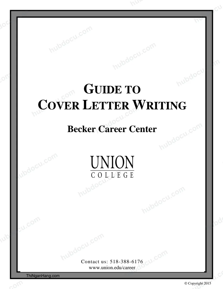 Cover letter Guide - Hướng dẫn viết Thư xin việc