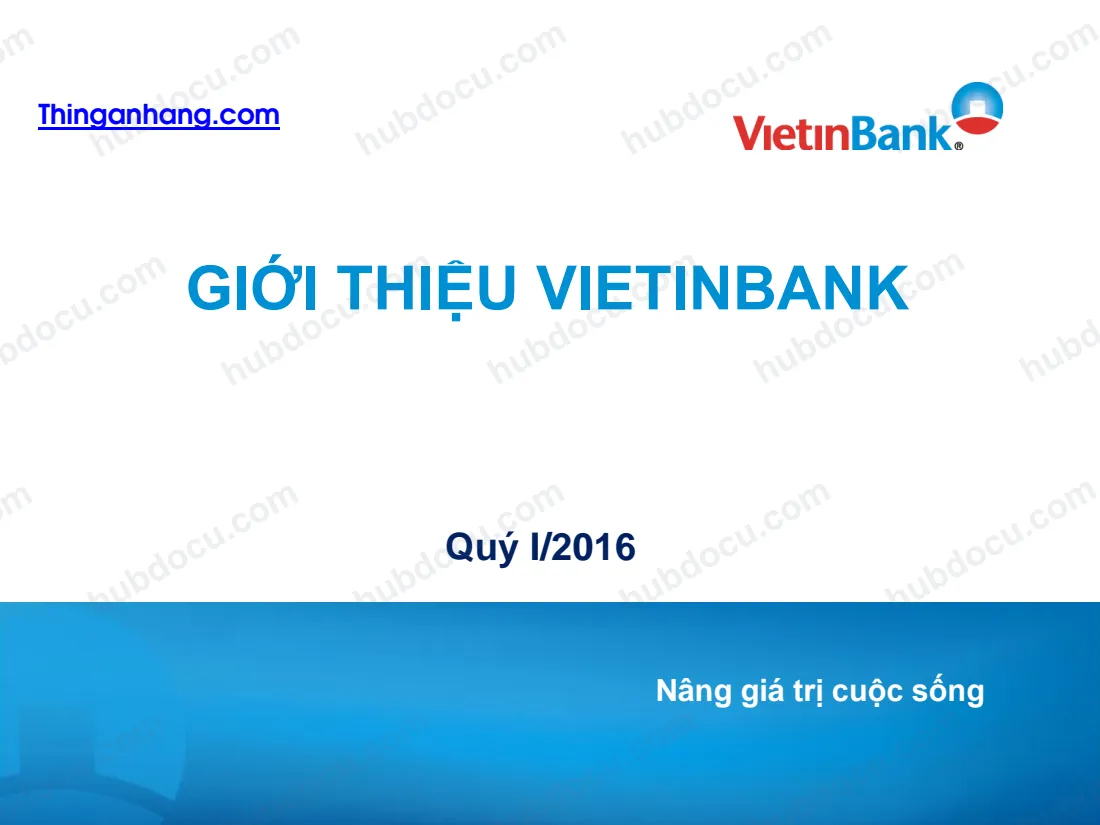 (Slide) Giới thiệu về Vietinbank 2016