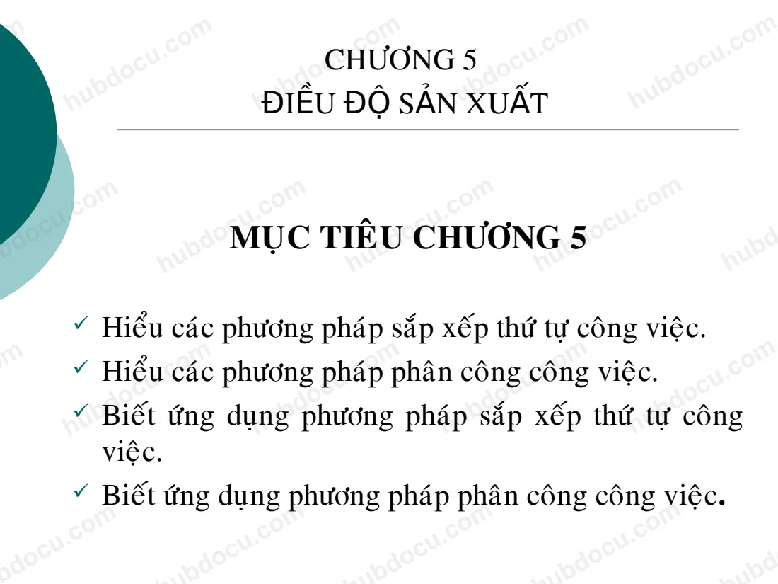 Bài Giảng Điều Độ Sản Xuất