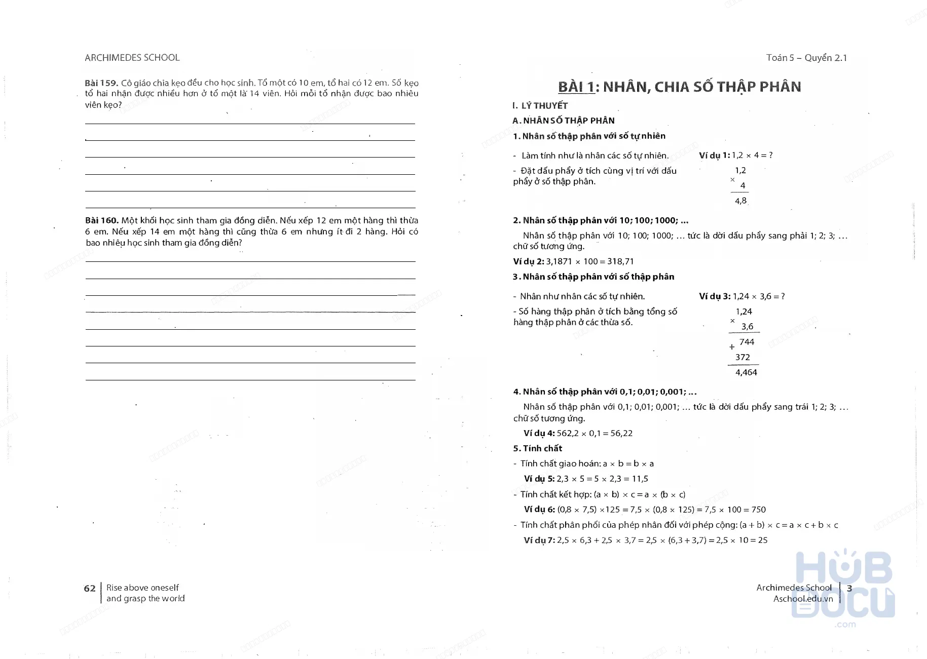 Toán Lớp 5 (Quyển 2) - Archimedes Books