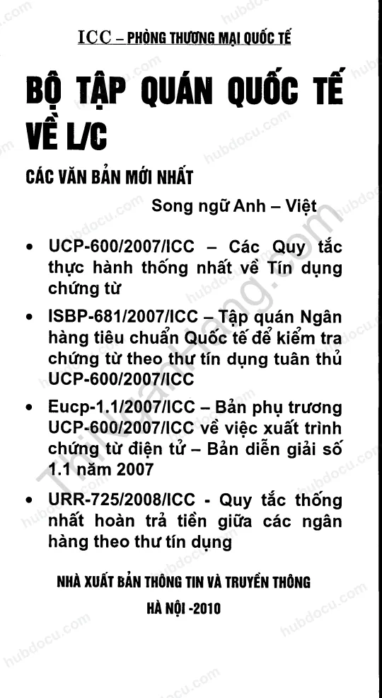 Bộ tập quán quốc tế về L/C 2010