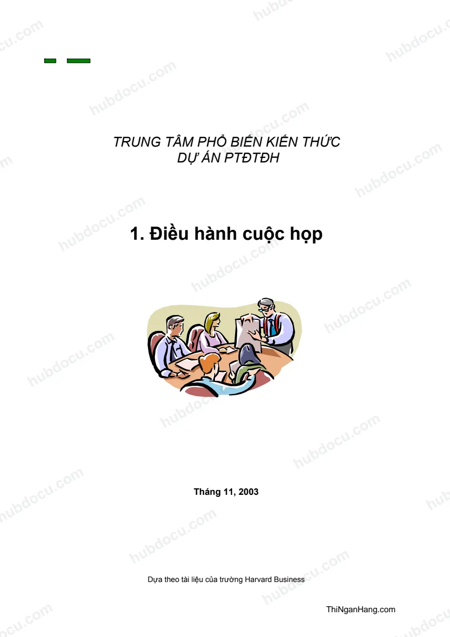 Kỹ năng mềm - Điều hành cuộc họp