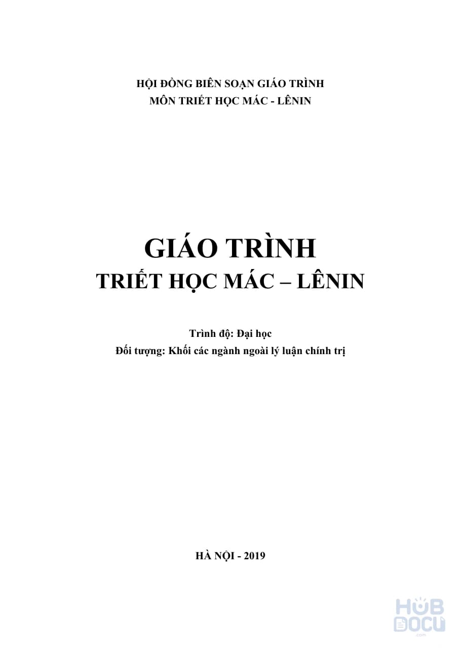 Giáo trình Triết học (dành cho các trường ĐH-CĐ, không chuyên)