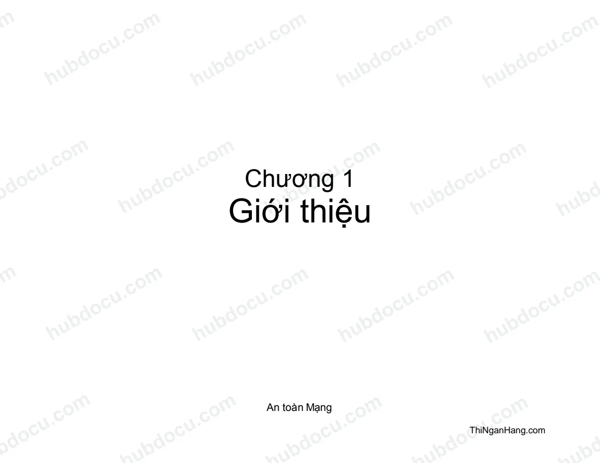 Bài giảng - An toàn mạng