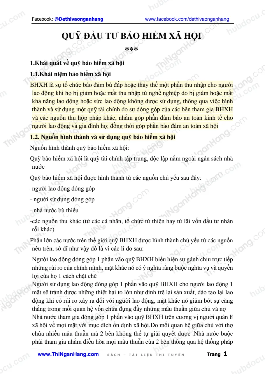 Qũy đầu tư bảo hiểm xã hội