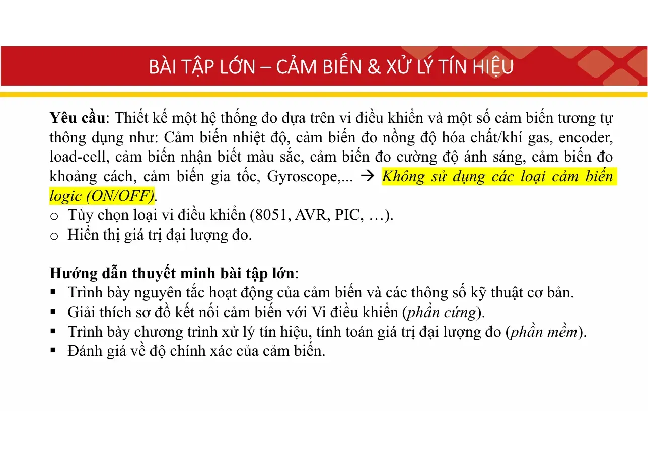 Bài tập lớn – Cảm biến & Xử lý tín hiệu
