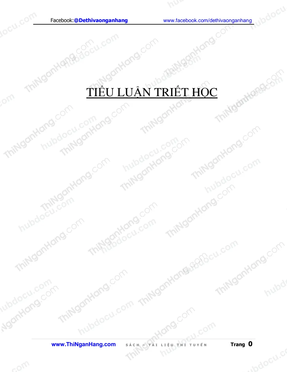 Tiểu luận - Quan điểm duy vật biện chứng về mối quan hệ giữa tồn tại xã hội và ý thức xã hội và vận dụng vào quá trình phát triển kinh tế xã hội ở nước ta.
