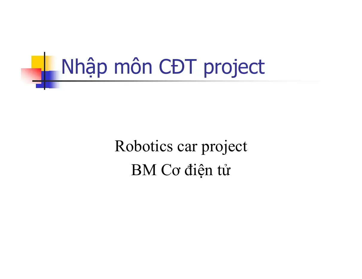 Nhập môn CĐT project