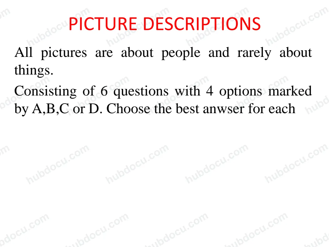 Ôn thi Toeic (Part 1)
