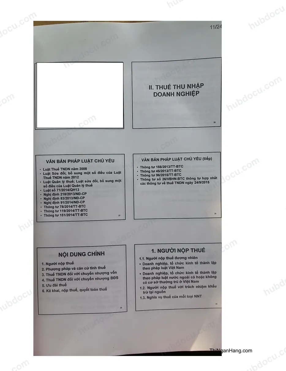 Slide Thuế Thu nhập doanh nghiệp (TNDN) - Thầy Lê Xuân Trường (Ôn Công chức Thuế)