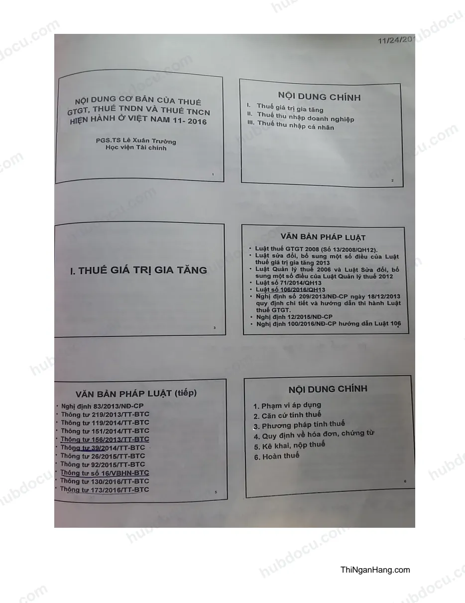 Slide đầy đủ 3 Chương ôn Công chức thuế - Thầy Lê Xuân Trường
