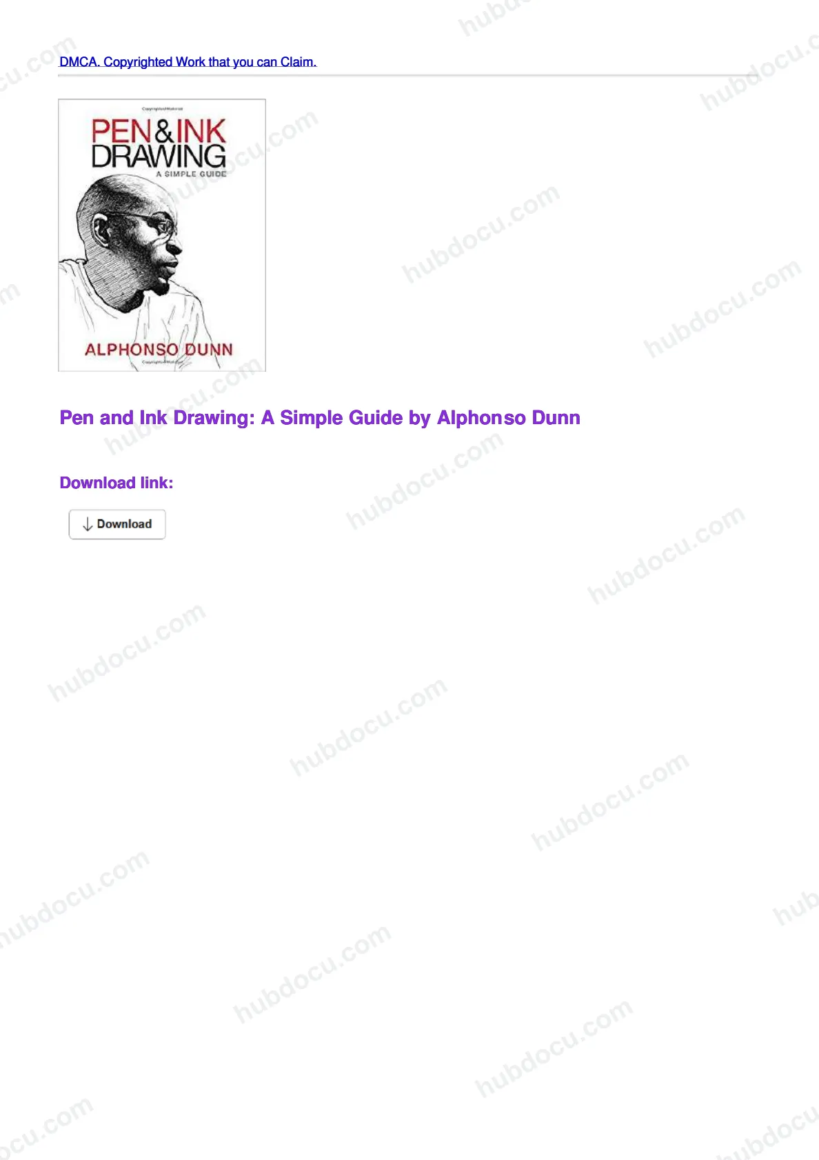 Pen and Ink Drawing: A Simple Guide by Alphonso Dunn
