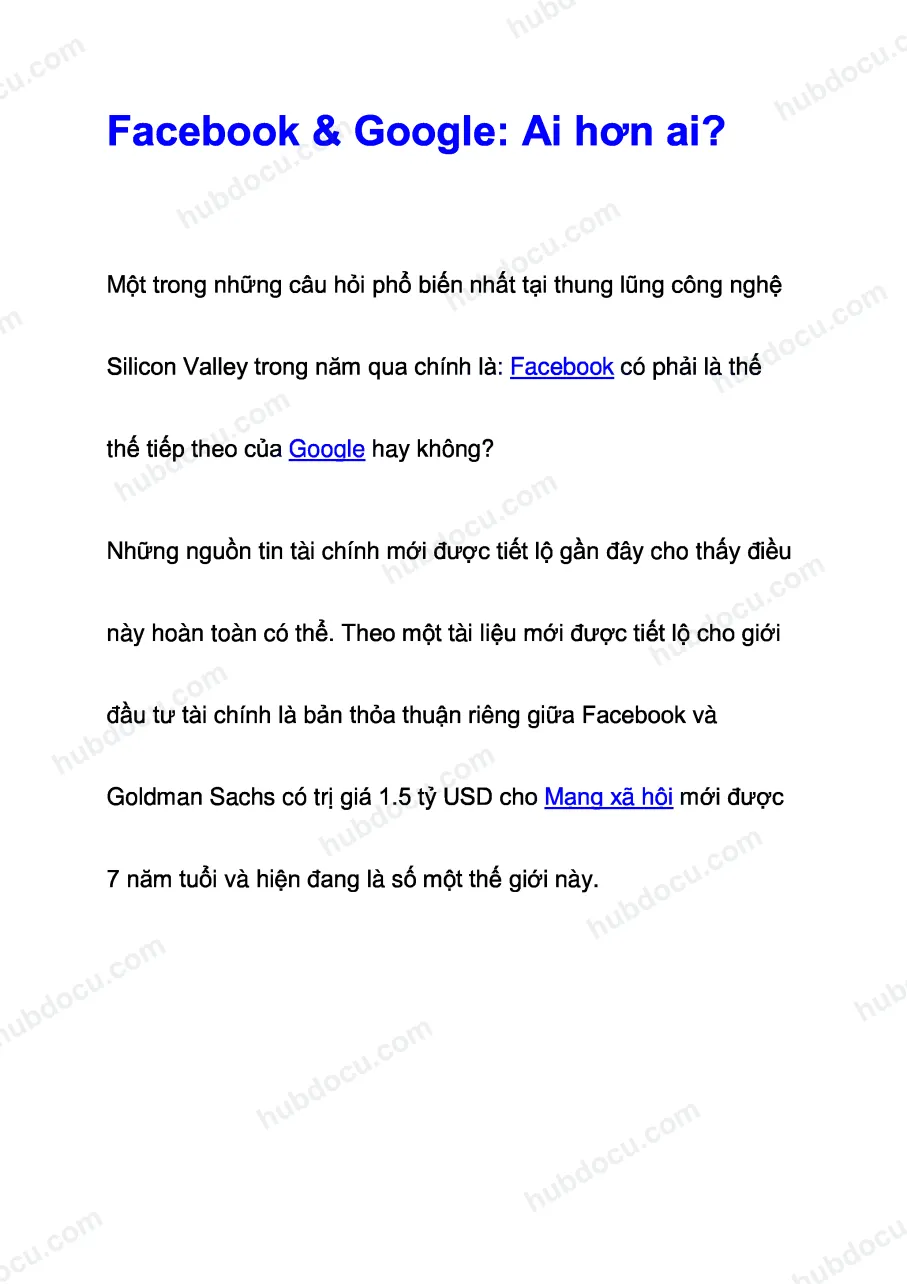 Facebook & Google - Ai hơn ai?