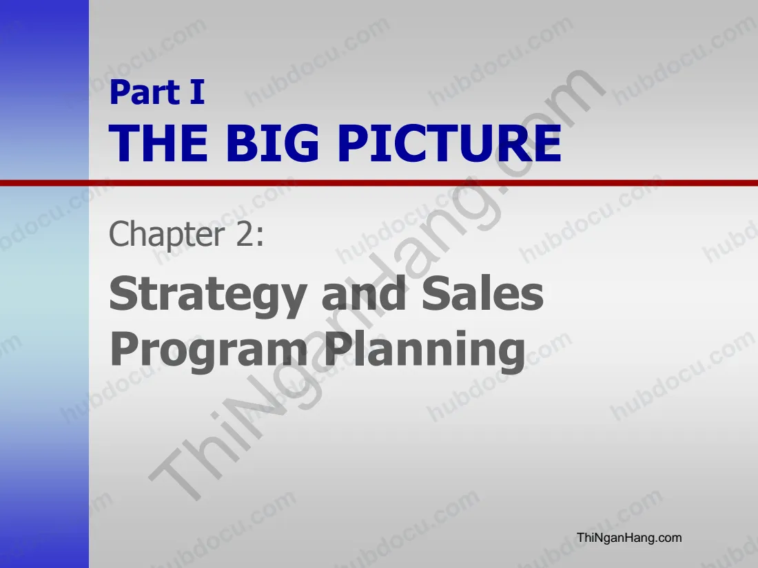 Chương trình và chiến lược bán hàng (Strategy and Sales Program Planning)