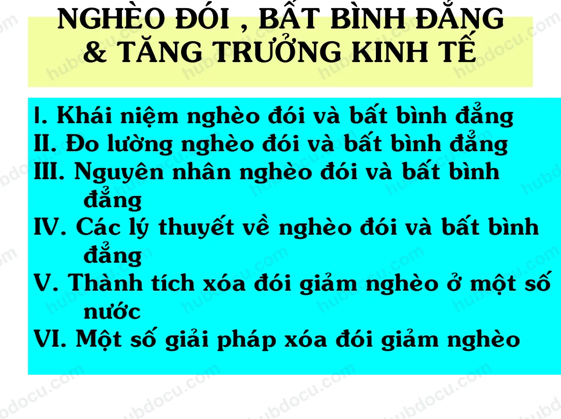 Slide bài giảng Nghèo đói