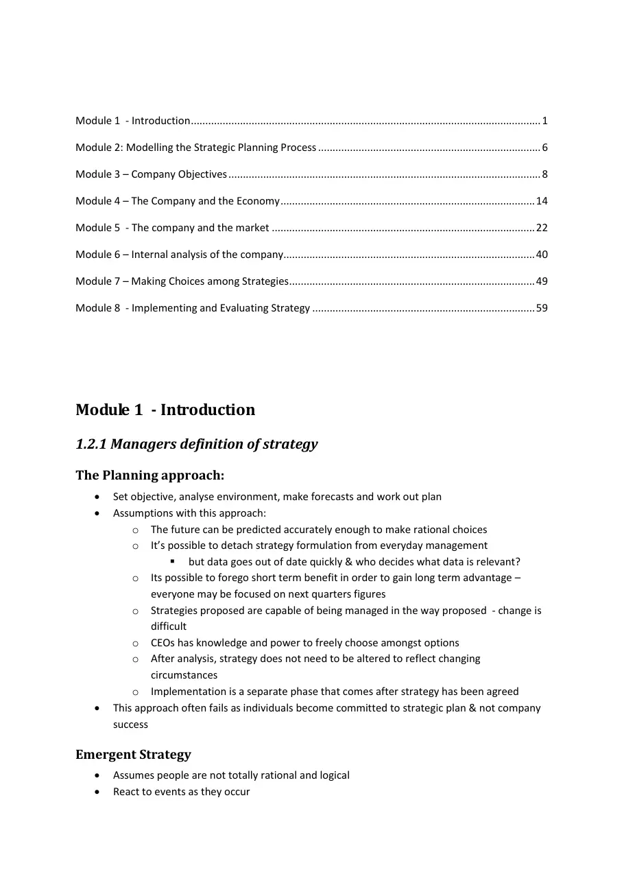 Strategic Planning Notes (Tài liệu ghi chút Hoạch định chiến lược) - EBS - Moataz Darwish