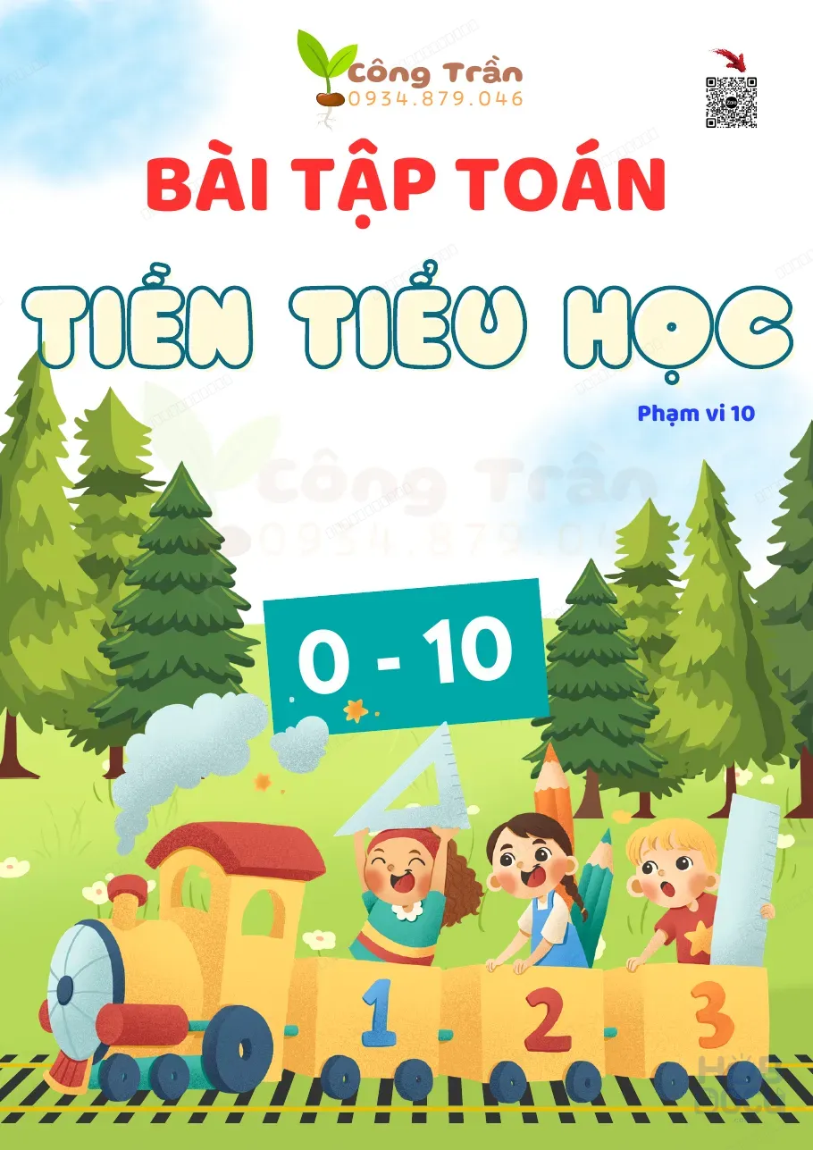 Mẫu Phiếu bài tập Toán Tiền tiểu học
