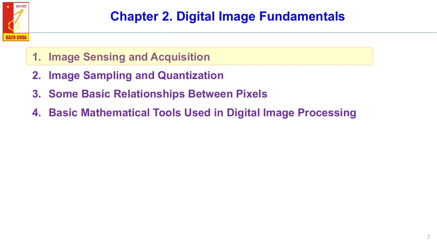 Digital Image Fundamentals (Chapter 2) (Các nguyên lý cơ bản về ảnh số) - Rafael C. Gonzalez, Richard E.