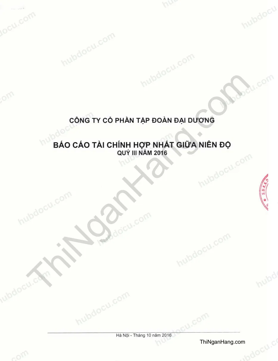 Báo cáo tài chính hợp nhất tập đoàn OceanGroup năm 2016