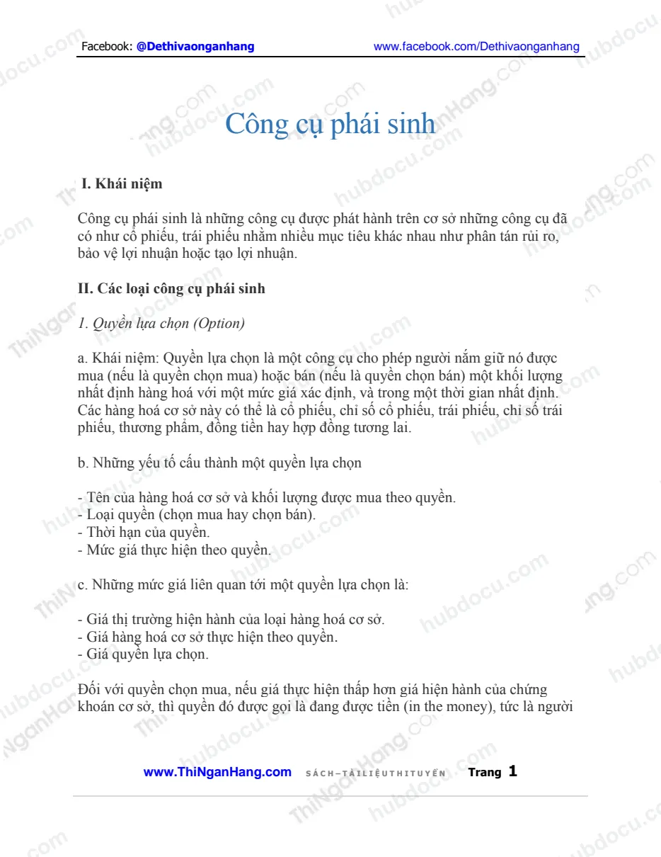 Công cụ phái sinh