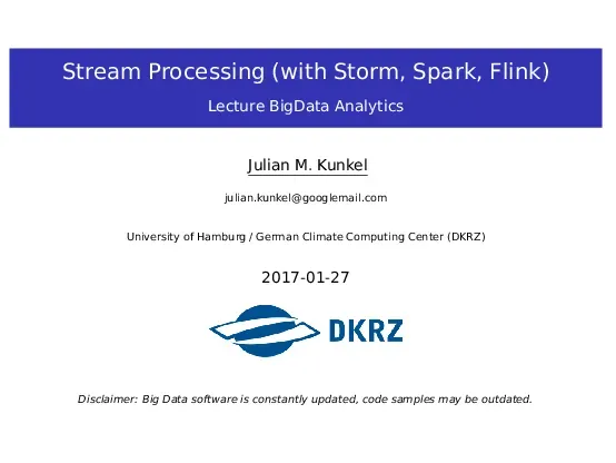 Stream (11) (Xử lý luồng dữ liệu) - Julian M. Kunkel