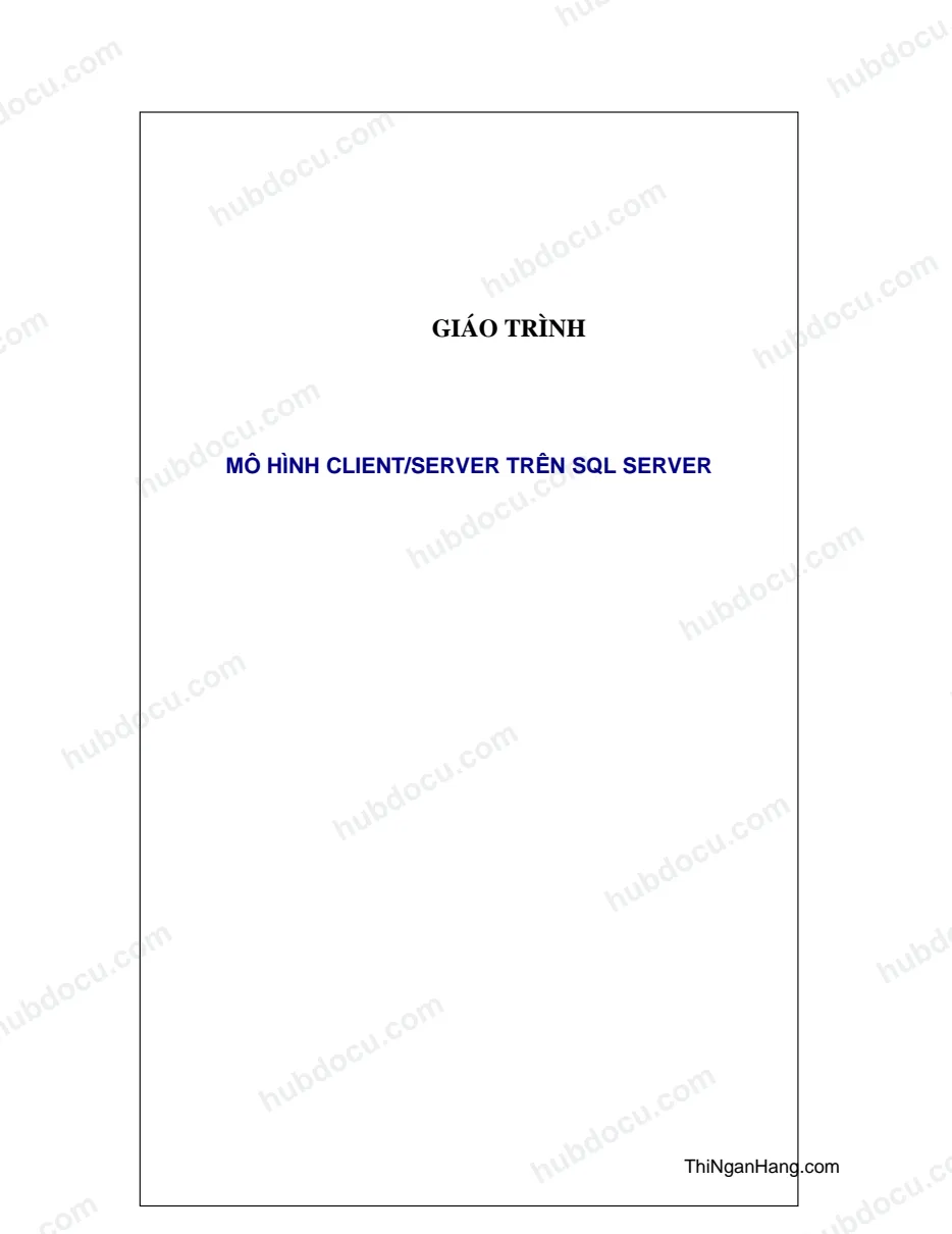 Mô hình client server trên SQL server