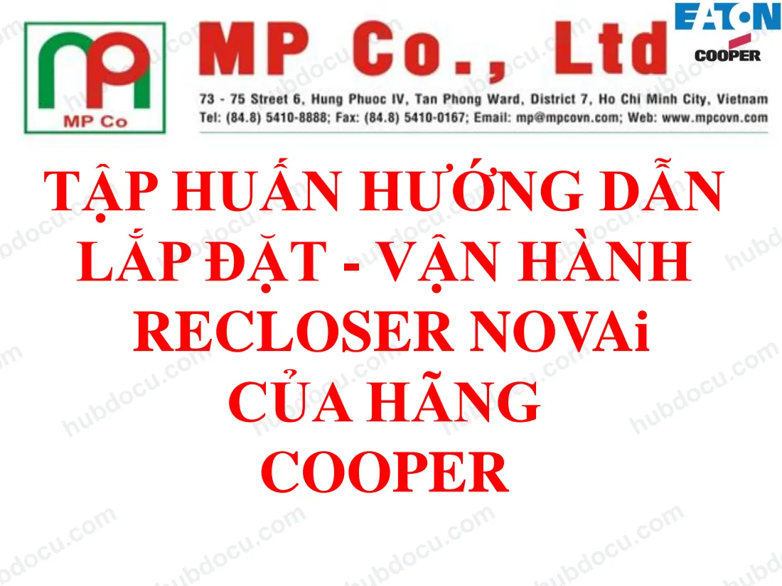 Tập huấn hướng dẫn lắp đặt - vận hành Recloser Novai của hãng Cooper