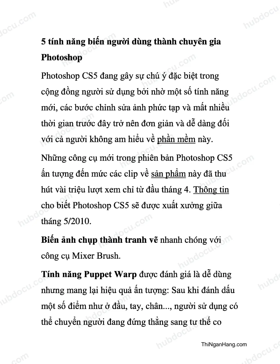 5 tính năng biến người dùng thành chuyên gia Photoshop