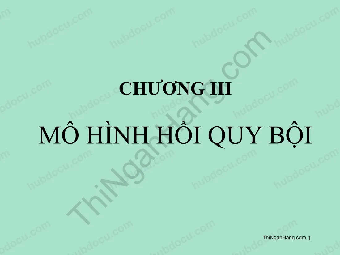 Silde kinh tế lượng chương 3: Mô hình hồi quy bội