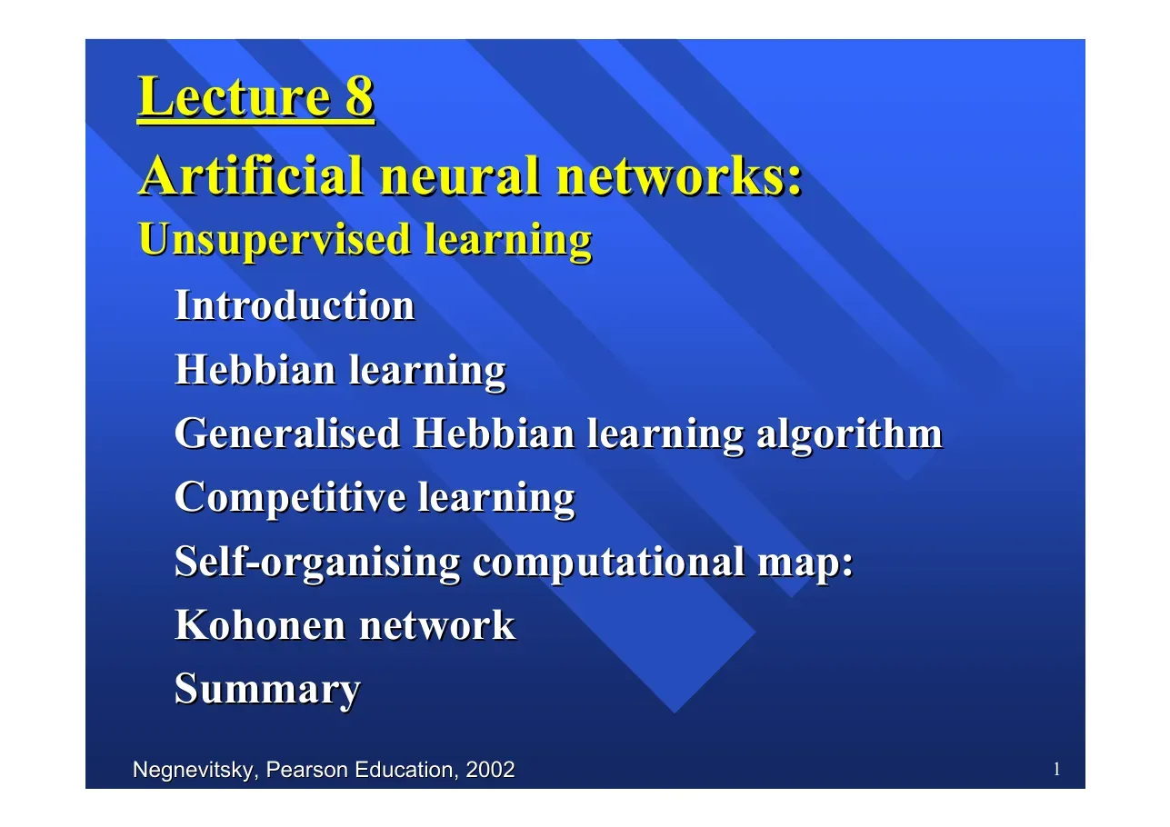 Artificial Neural Networks 2 (Mạng nơ ron nhân tạo 2)