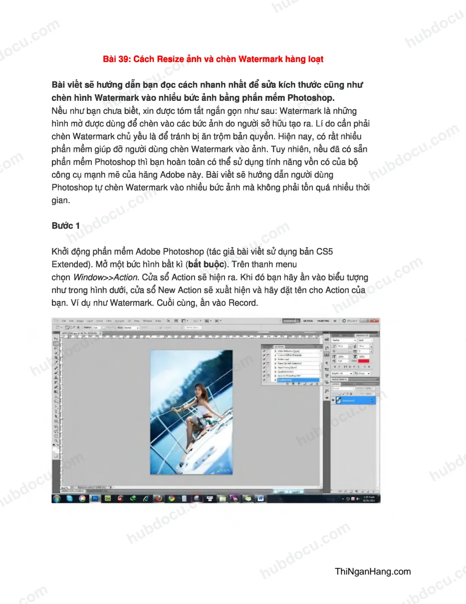 Cách Resize ảnh và chèn Watermark hàng loạt