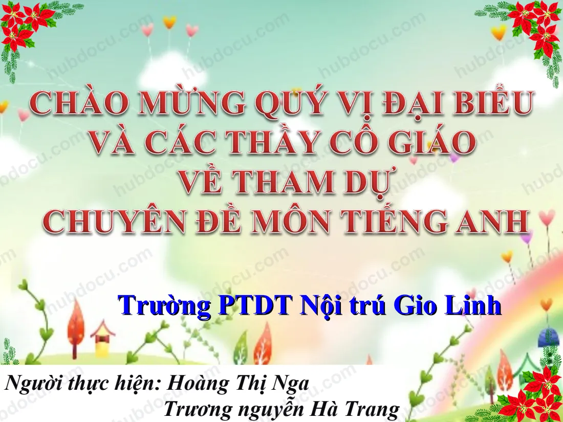 Báo Cáo Chuyên Đề Môn Tiếng Anh