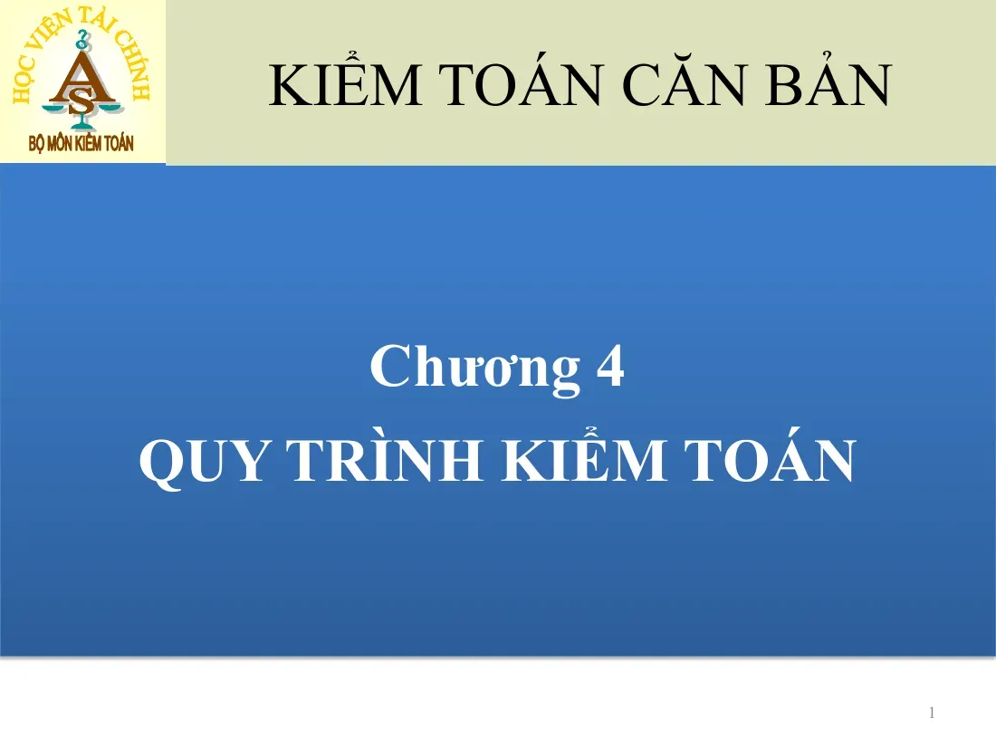 Quy Trình Kiểm Toán (Chương 4)